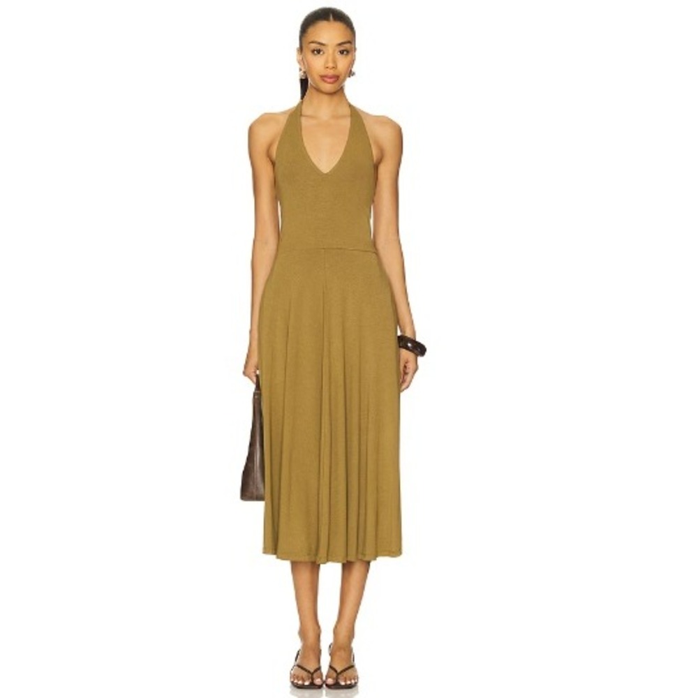 NWT Steve Madden Hazel Halter Midi Dress Pockets Chic Date Night Red XL